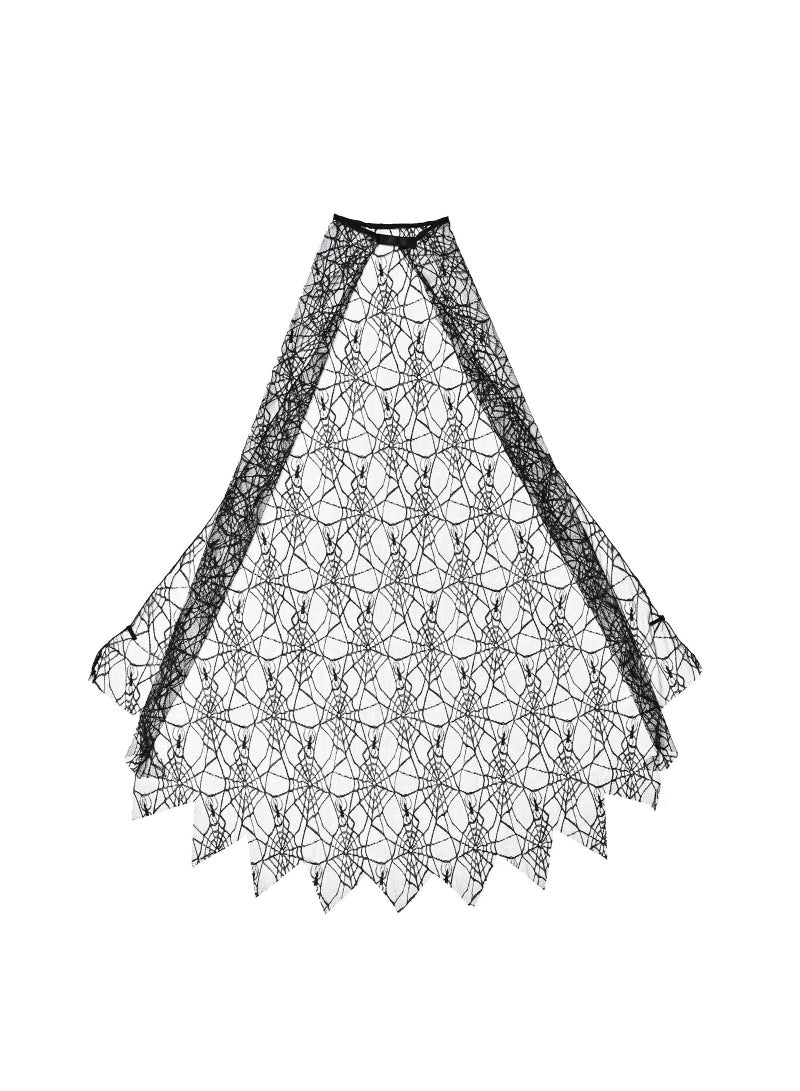 Y&D Spider Web Cape, Halloween Cape Women Witches Robe Cloak Unisex Fancy Dress Up Costume, The Neckline Is Tied, No Odor for Parties, Holiday Bashes and More(1 Pack) - Image 1