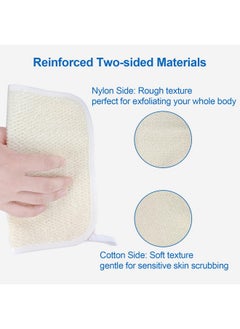 GigaGround Exfoliating Washcloth (3 Pack), Shower Cloth for Body and Face Exfoliator Scrubber, Two Sides Exfoliate Shower Rag Wash Cloths Nylon Cotton Loofah Sponge Scrub Towel estropajos para el cuerpo  - Image 4