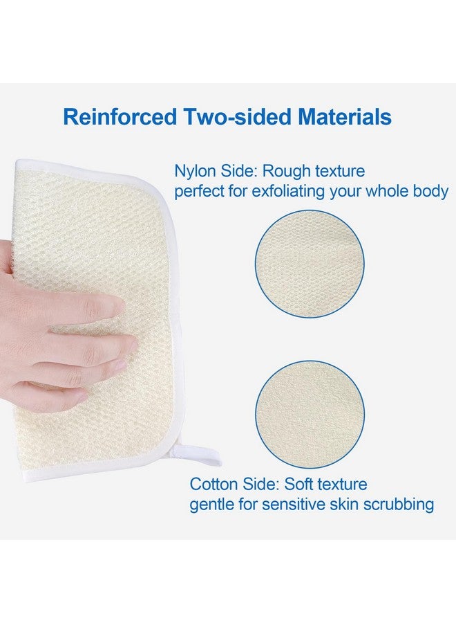 GigaGround Exfoliating Washcloth (3 Pack), Shower Cloth for Body and Face Exfoliator Scrubber, Two Sides Exfoliate Shower Rag Wash Cloths Nylon Cotton Loofah Sponge Scrub Towel estropajos para el cuerpo - Image 4