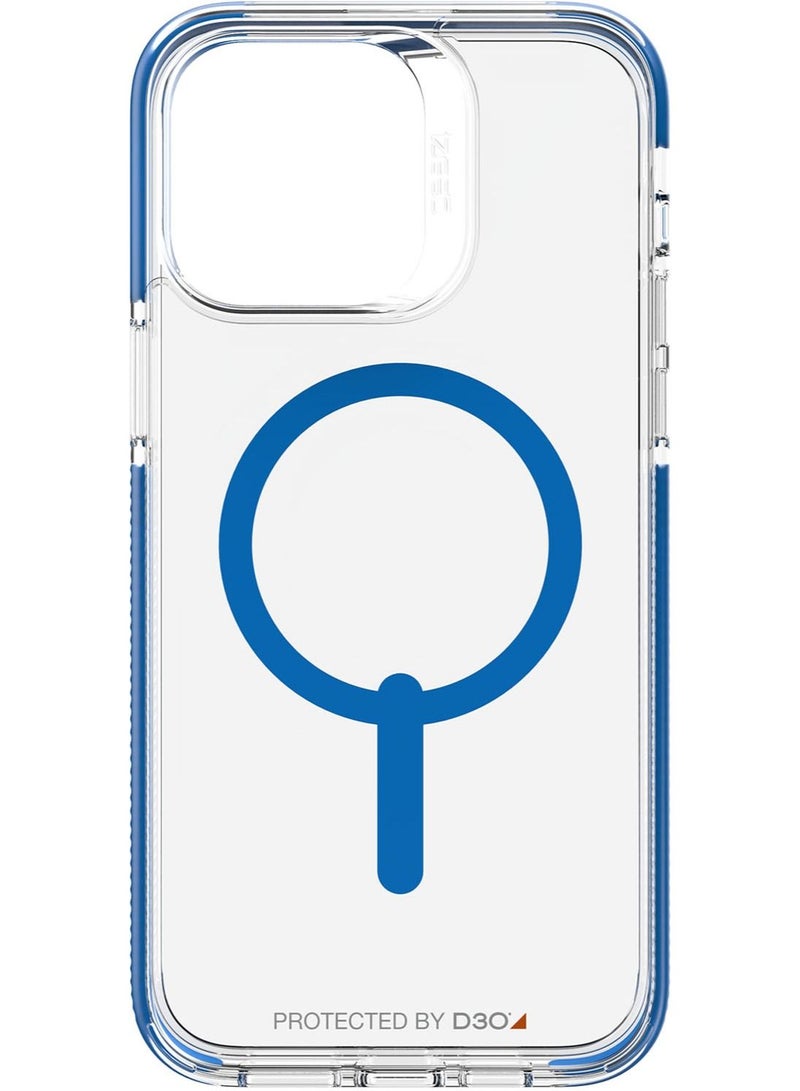 Gear4 Santa Cruz Snap iPhone 14 Pro Case Cover with MagSafe and D3O Impact Protection Upto 13 Feet / 4 Meter - Blue - Image 2