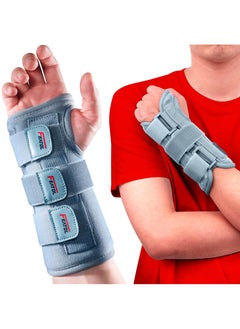 FEATOL Wrist Brace Carpal Tunnel for Women Men, Adjustable Night Sleep Support Brace with Splints Right Hand, Small/Medium  - Image 1
