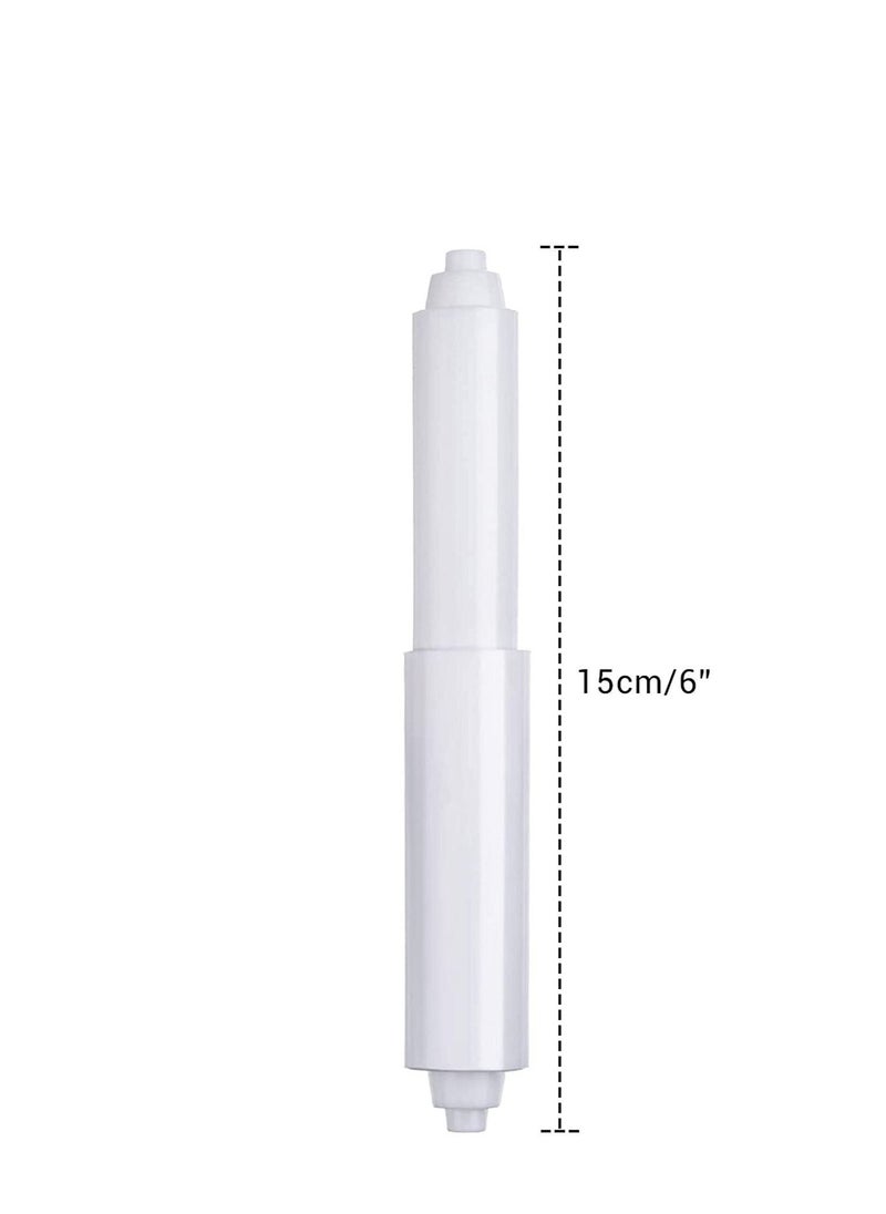 SYOSI - Toilet Paper Holder 2 Pack White Replacement Plastic Spring Loaded Roller, Tissue Roll Insert in Bathroom Roller Spring, Keeps Securely - Image 1