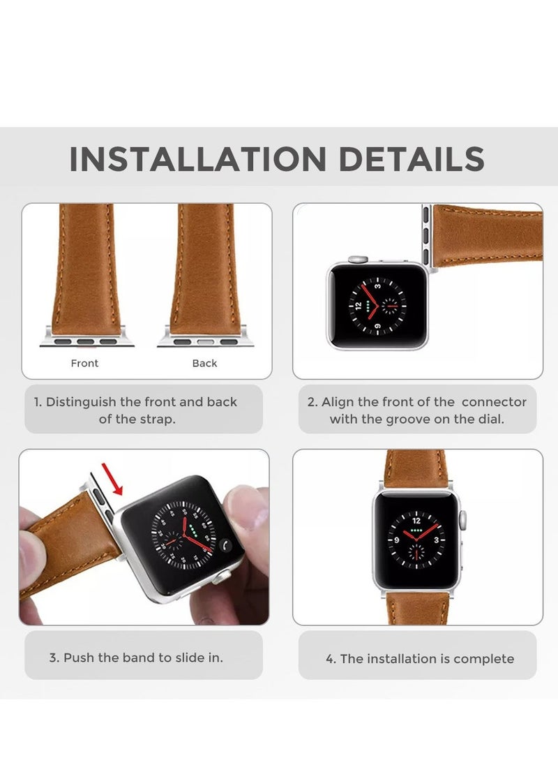 JAJEEK Metal Straps Compatible with Apple Watch 42mm, 44mm, 45mm – Solid Stainless Steel Waist Watch Strap for iWatch Band for Apple Watch Series 7/6/5/4/3/2/1/SE (Black) - Image 5