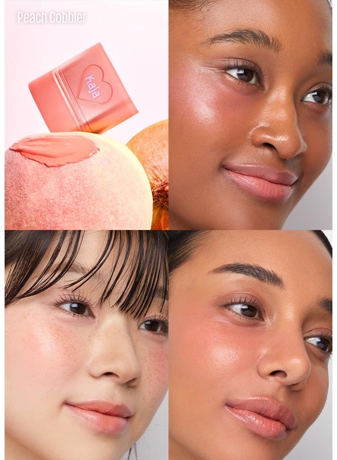 KAJA Dewy Bar - Creamy Multi-Stick Blusher & Lip Balm, Korean Cream Blush Stick for Cheeks and Lips, 45% Moisturizing Oil, Apple Extract, Vitamin-Hyaluronic Acid Infused, 03 Peach Cobbler,10g - Image 2