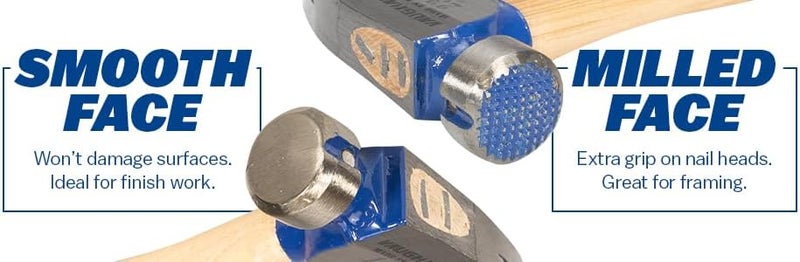 Vaughan CF4 California Framer Hammer, 16 oz Milled, Nail Starter, Made In The USA, VN11800 - Image 3