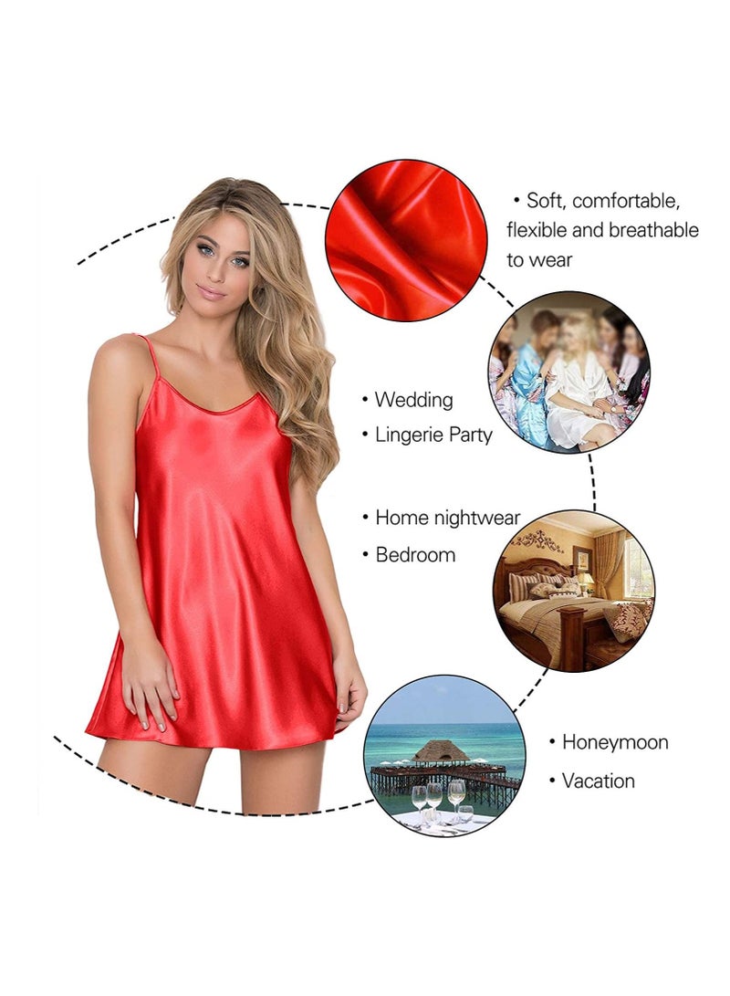 NIBEMINENT Women's Mini Slip Short Nightwear - Image 3