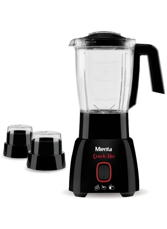 ميانتا خلاط كهربائي ميانتا، 450 وات ،1.75 لتر ،2 مطحنة ،أسود ،BL1361B‏ - Image 1