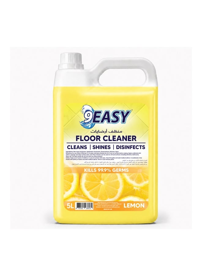 9EASY Antibacterial Floor Cleaner Lemon 5L - Image 1