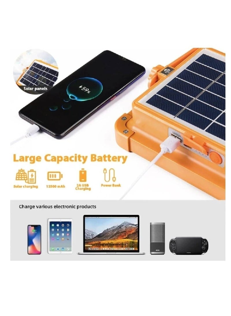 LED Solar Flashlight Portable Rechargeable Solar Waterproof Camping Light - Image 4