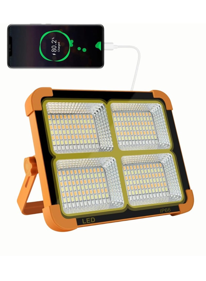 LED Solar Flashlight Portable Rechargeable Solar Waterproof Camping Light - Image 1