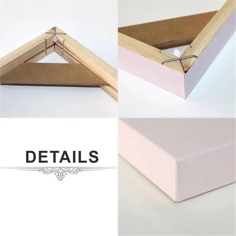 Wooden Picture Frame Natural Wood Poster Frame DIY Canvas Painting Wall Frame(Width 85cm,Height 35cm) - Image 3
