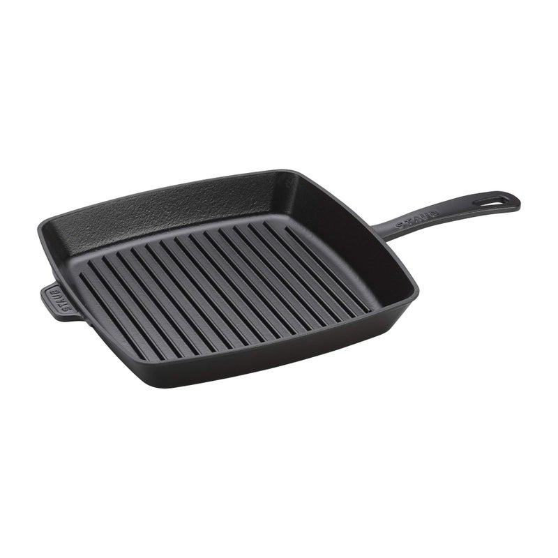 STAUB Staub Cast Iron 12inch Square Grill Pan  Matte Black Made in France 