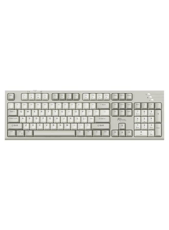 Rk R104 Tri-mode Mechanical Keyboard Full-key Anti-ghosting Efficient Office Gasket Structure Wired Wireless Gaming Laptop Retro Gray Light Feather Switch - Image 2