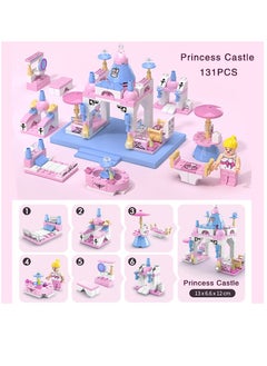Y&D 131-Piece Mini Princess Castle 6-in-1 Building Block Toy  - Image 2