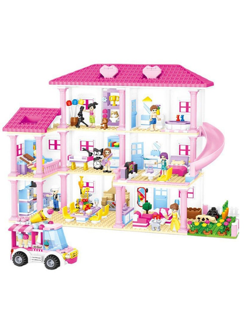 Educational Cube Game For Children in The Form of a Villa With Seven Characters