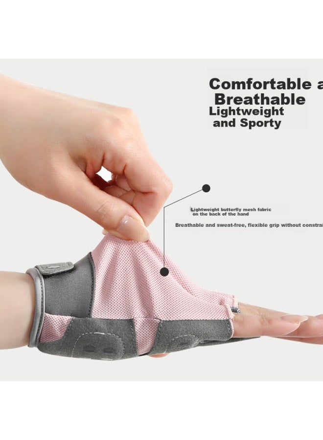 Ousen Cycling Gloves, Summer Sports Fitness Outdoor Hiking, Men And Women Road Mountain Bike Breathable Non-slip Fingerless Gloves - Image 2