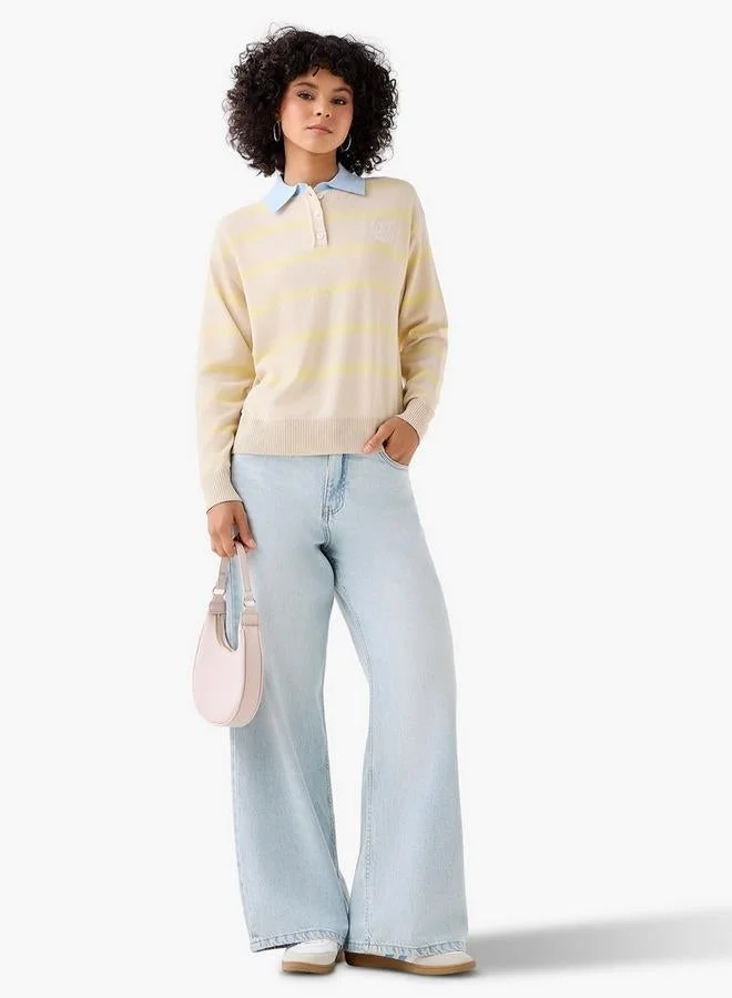 اس بي كاركترز تيشيرت محبوك مخطط