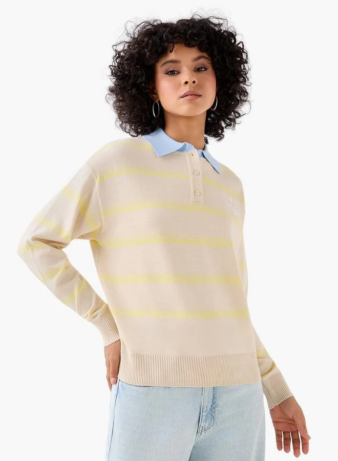 SP Characters Knitted T-shirt with Stripes