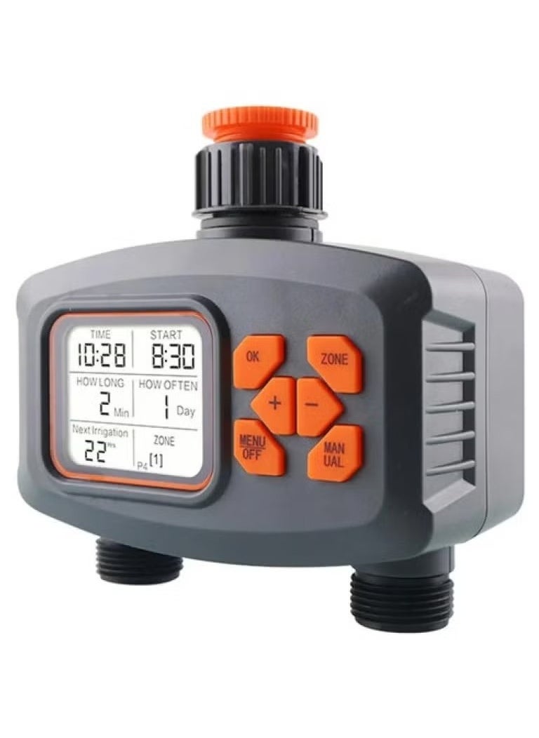 DENX DX2578 plant irrigation controller with large LCD display, four flexible programs, and quick connections
