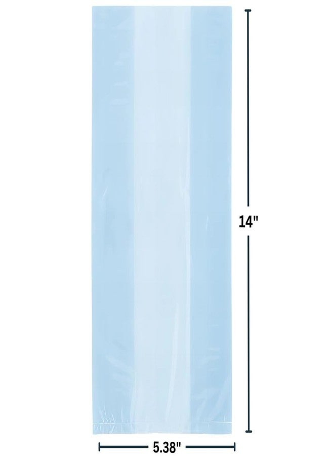 Unique Party Baby Blue Cellophane Party Favor Plastic Bags - 11.5" x 5" (30 Ct | Perfect for Gifts, Candy, Treats - Image 2