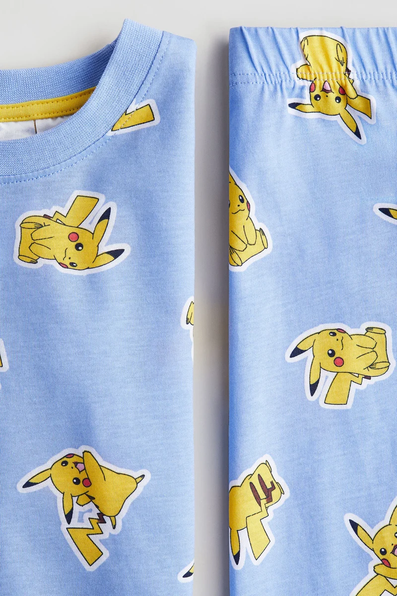 اتش اند ام Printed cotton jersey pyjamas
