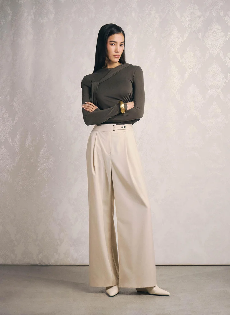 Lichi  Loose-fit trousers with asymmetrical fastening for Women | Best Price UAE