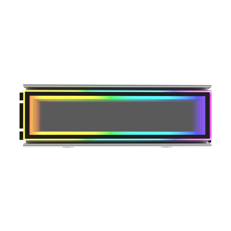 مشتت حرارة الألومنيوم الأبيض لـ M2 SSD مع إضاءة ARGB متعددة الألوان - Image 5