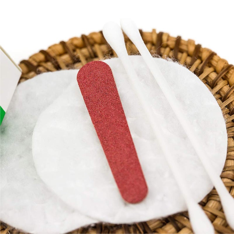 ECO amenities Cotton Rounds Travel Set - Individually Wrapped Cotton Swabs - Disposable Nail File Kit - Bulk Hotel Vanity Kit - 500-Piece Set, White - Image 3