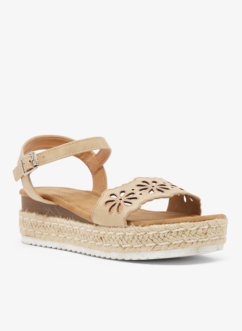 Savannah Collection Low Wedged Flatform Sandal - Image 2