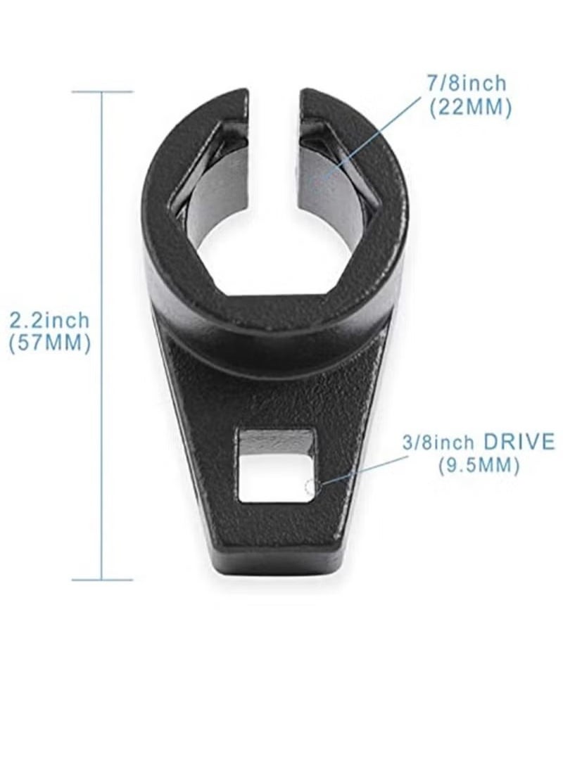 Generic - Premium Offset Oxygen Sensor Socket, 3/8-Inch Drive, 7/8-Inch (22mm) Wire Gate Accesses Sensor from The Side to Prevent Wire Damage Universal, for Most Models of Cars - Image 1