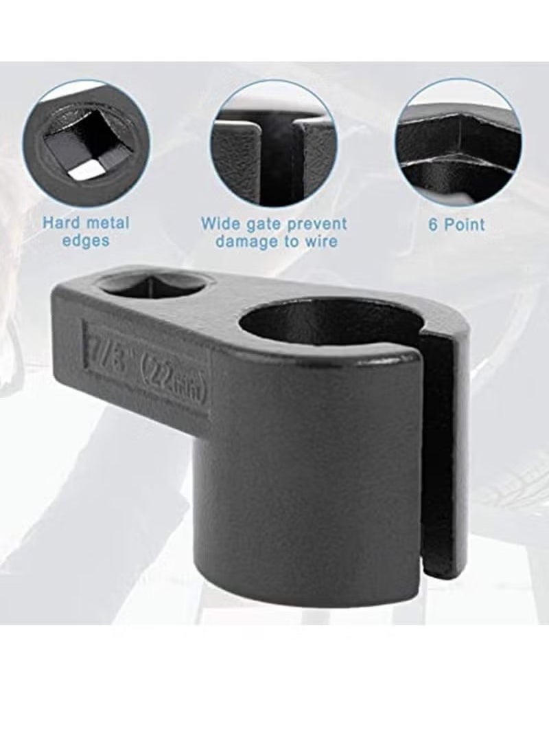 Generic - Premium Offset Oxygen Sensor Socket, 3/8-Inch Drive, 7/8-Inch (22mm) Wire Gate Accesses Sensor from The Side to Prevent Wire Damage Universal, for Most Models of Cars - Image 1