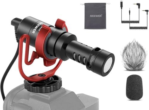 NEEWER Plug Play Vlog Microphone for Camera 2020KHz Mini Supercardioid Mic Compatible with Sony Canon Nikon iPhone Samsung Android Tablet Mac with 35mm TRS USB C OTG Shock Mount Windscreen VM10 - Image 1
