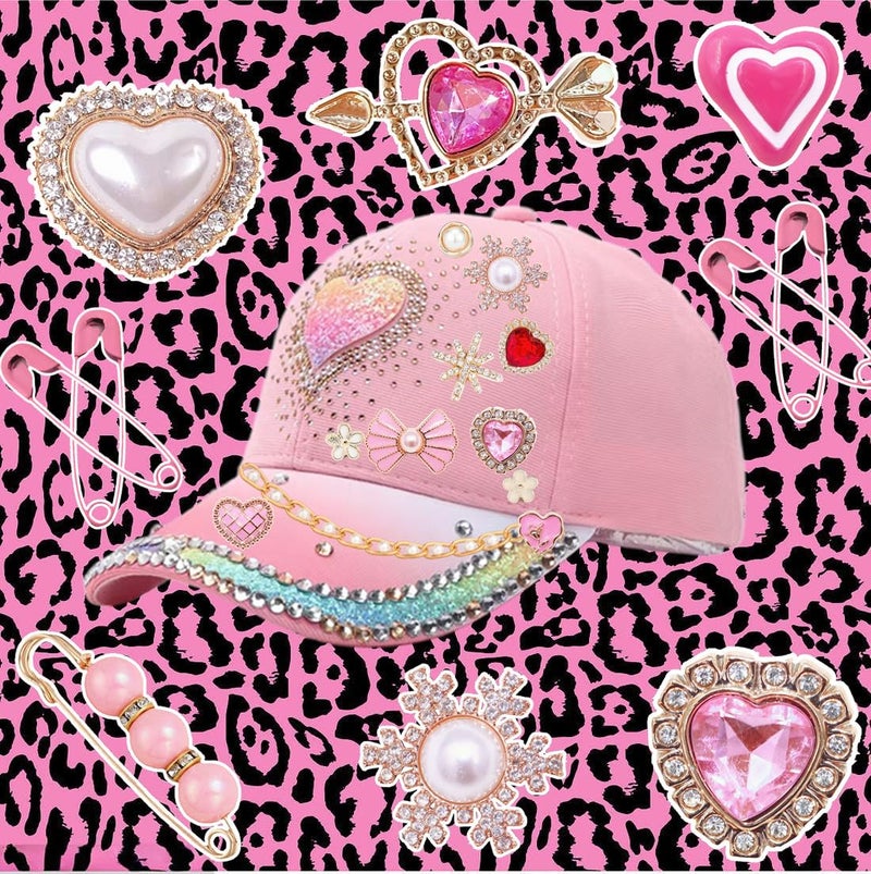RoedCuoo 97Pcs Junk Socks Charms Kit, Brooches and Pins for Women, ShoeCharms with Bows,Shoe Charms for Sneakers,Sneakers DIY Kit with Pearls Rhinestones Chains,Cute DIY Accessories for Decorating and Personalizing Socks,Hat Clothes - Image 4