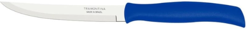 TRAMONTINA Knife, Kitchen Knife for Everyday Cutting â€“ Athus â€“ Vegetable â€“ Polypropylene - Plain Edge â€“ Standard Size â€“ Blue