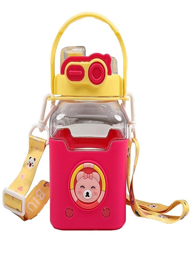 NEEL® Designer Water Bottle for Kids - Hanging Bottle with Straw, Cute Birthday Gift, School Tumbler (Style 12) - Image 5