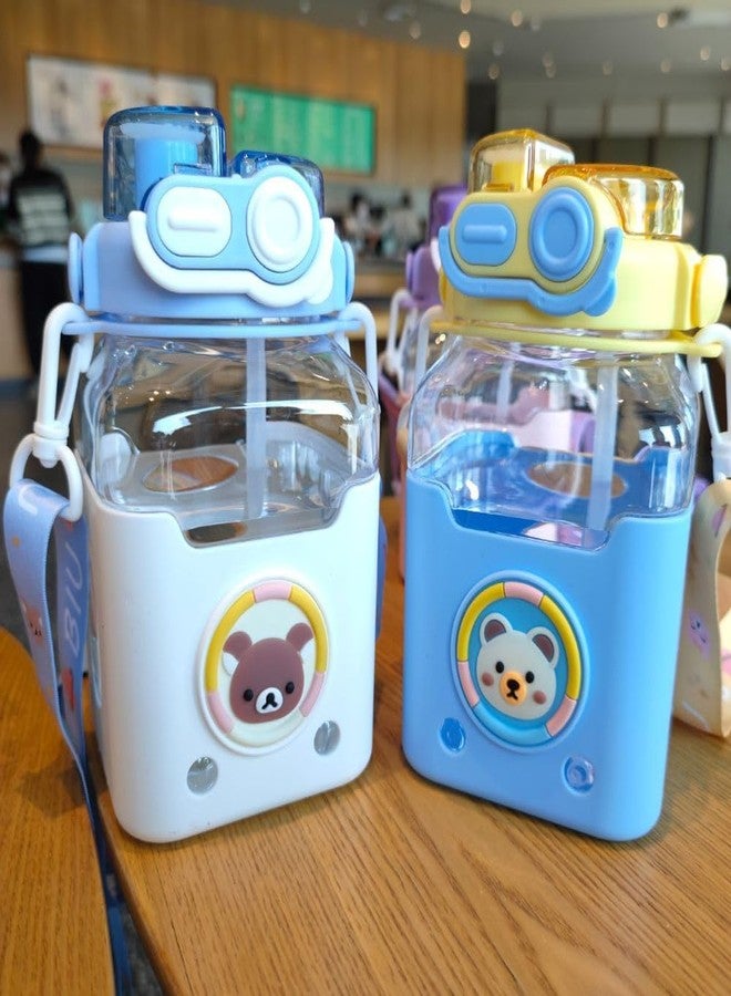 NEEL® Designer Water Bottle for Kids - Hanging Bottle with Straw, Cute Birthday Gift, School Tumbler (Style 12) - Image 4