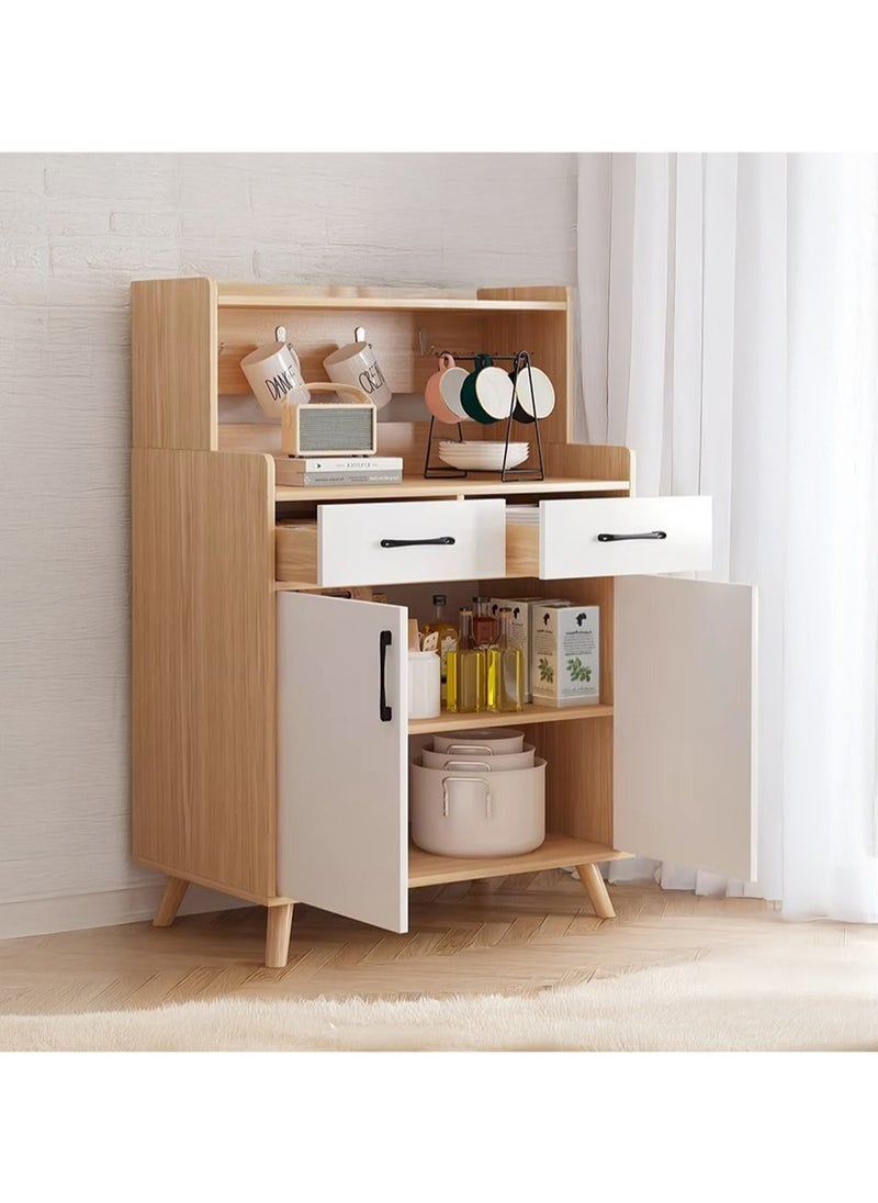 AGD Kitchen Sideboard, Coffee Corner with 2 Doors and 2 Drawers, Suitable for Kitchen, Living Room, Dining Room 70*40*118cm  - Image 2