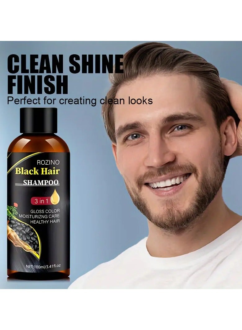 روزينو شامبو الشعر الأسود: 3 في 1 لامع اللون الرعاية المرطبة للشعر الصحي-لامعة نظيفة - Image 1