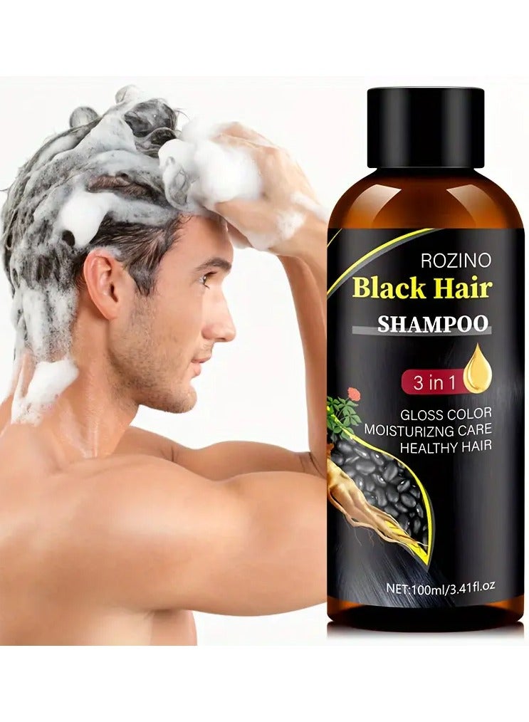 روزينو شامبو الشعر الأسود: 3 في 1 لامع اللون الرعاية المرطبة للشعر الصحي-لامعة نظيفة - Image 5