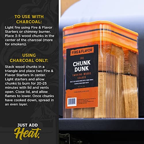 Fire & Flavor Oak Wood Chunks for Smoking and Grilling - All-Natural, Long-Lasting with a Mildly Sweet Flavor - Large Chunk Wood Chips for Smokers - Image 3