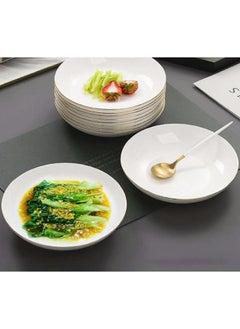 LOFT Kitchen Dinnerware  Pearl Rims Dinnerware ,Set OF 6-,D20XH4CMS,WHITE,PORCELAINE-154863  - Image 1