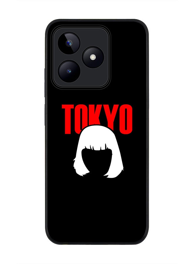 Stylizedd Rugged Black edge case for Realme C51 / Realme Note 50 4G, Slim fit Case Flexible Rubber Edges Anti Drop TPU Gel Thin Cover - Tokyo - Image 1