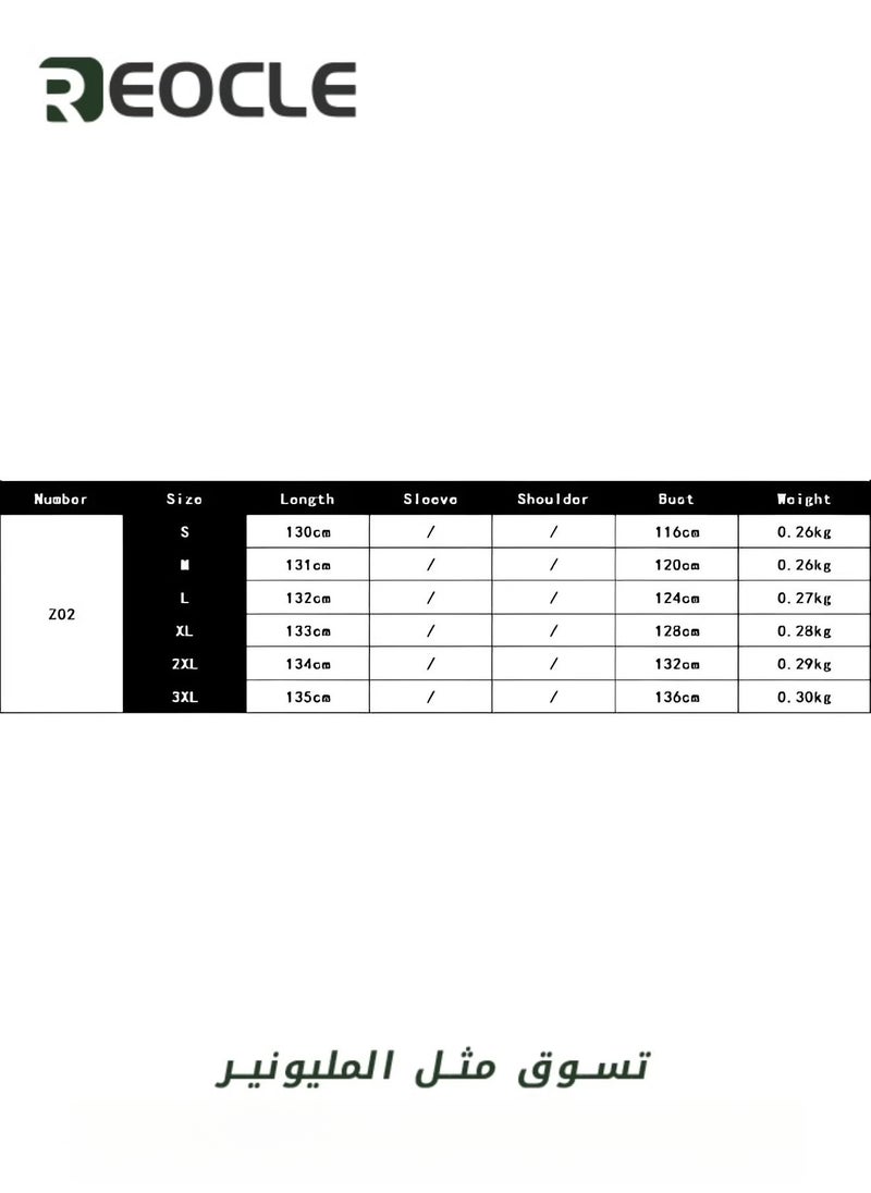REOCLE Dress Spring and Summer New Women's Printed Breathable Long-sleeved Loose Dress Middle Eastern Robe  - Image 4