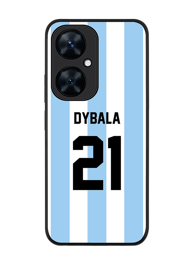 Stylizedd Rugged Black Edge case for Huawei nova 11i , Slim fit Soft Flexible Rubber Edges Anti Drop Cover - Football Team - Argentina, Player Name - Dybala - Image 1