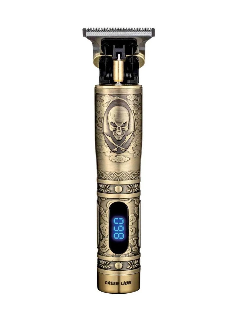GREEN LION Pirates Hair Trimmer / LCD Display / Considerable Working Time / High Battery Capacity / 3 Limited Combs / High Power Motor - Gold - Image 1