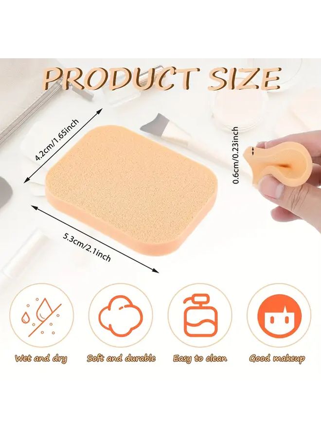 ١٢ قطعة إسفنج مكياج مربع، فوط مزج كريم الأساس الناعمة، وسادات رغوية قابلة لإعادة الاستخدام - Image 5