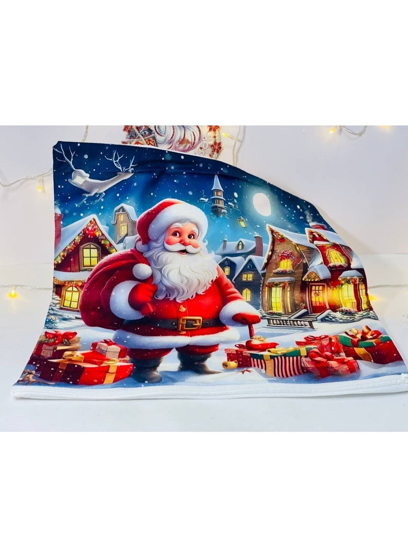 Christmas 2 Cushions, Christmas Pillow Covers, Christmas Pillowcases with various Santa and Snowman designs. Size: 50*50 cm - Image 2