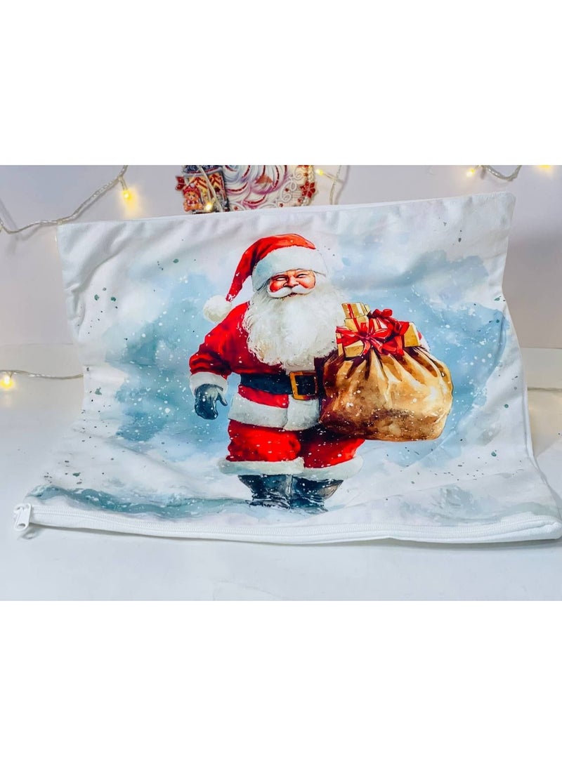 Christmas 2 Cushions, Christmas Pillow Covers, Christmas Pillowcases with various Santa and Snowman designs. Size: 50*50 cm - Image 4