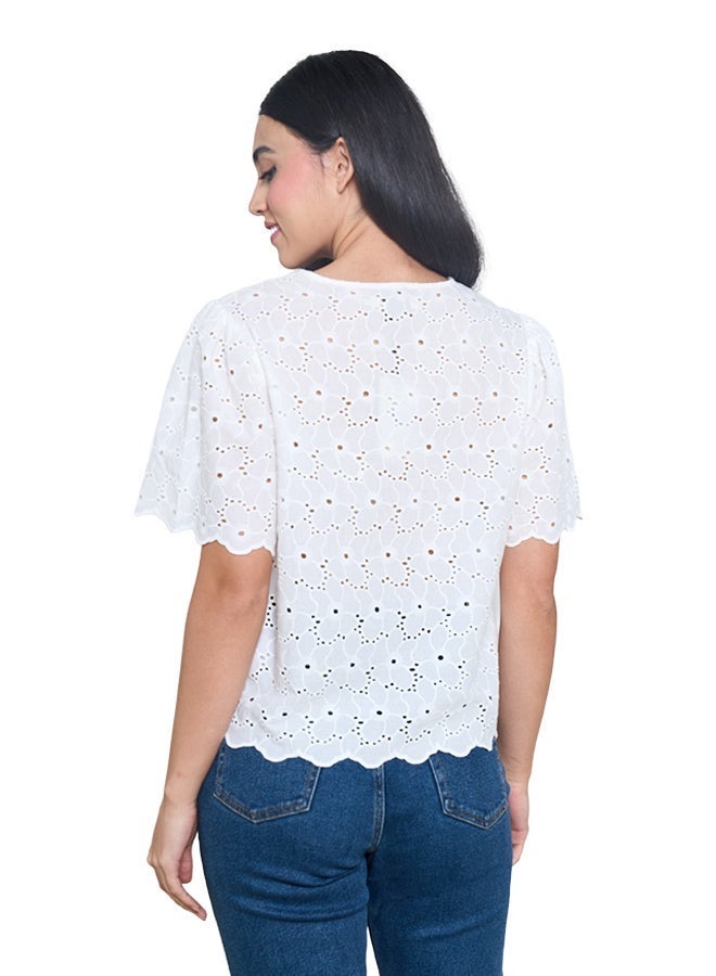 ASHARAE Women's Short Sleeve Top With Front Ties  Comfortable Material, Breathable Daily Wear, Casual Fashion Outfit, Special Occasion Outfit, Trendy & Chic Apparel - Image 4