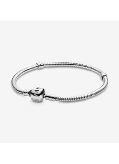 PANDORA Pandora Moments Barrel Clasp Snake Chain Bracelet, 18cm  - Image 1
